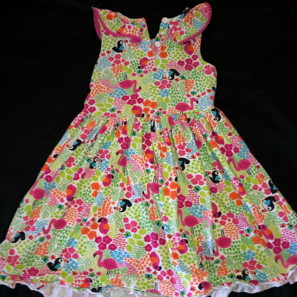Very cute girls flamingo summer dress